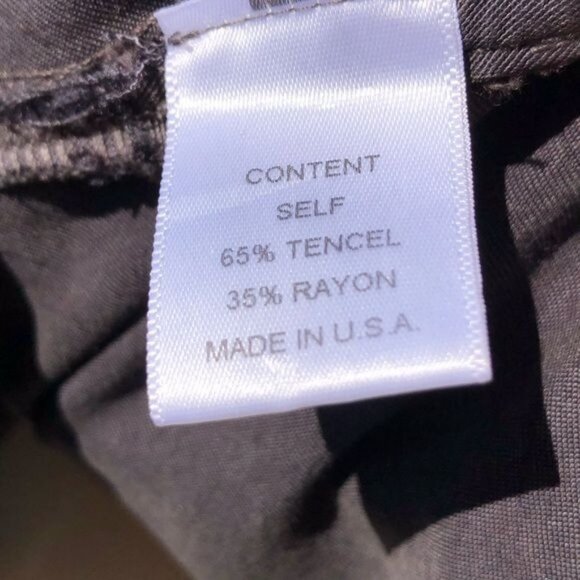 Anthropologie Maven West Medium Gray Button Down Top Blouse Ruffle Shirt Long Sl - Picture 9 of 9